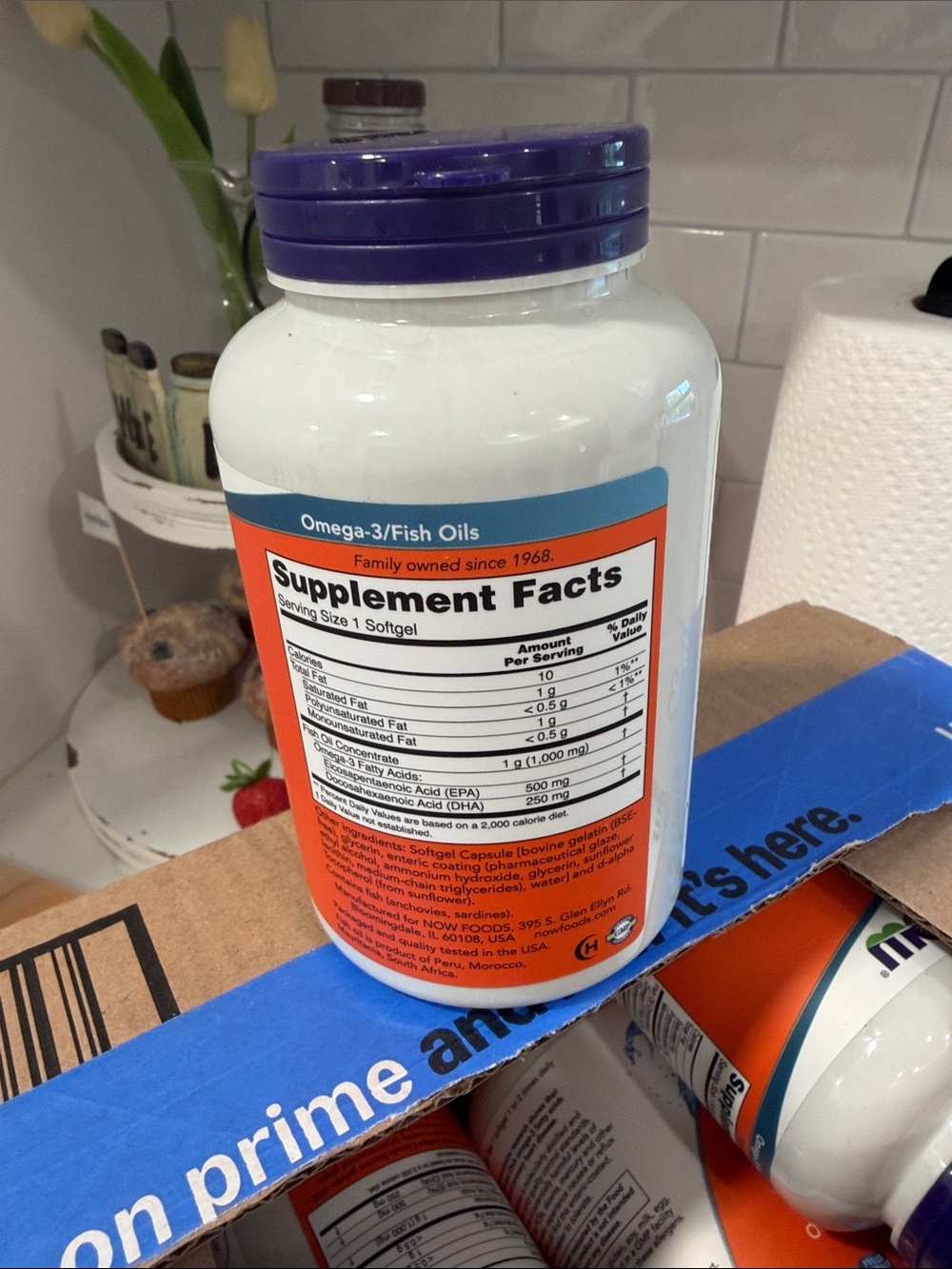 NOW Ultra Omega-3 Fish Oil Softgels - White / Orange - Picture 2 of 4